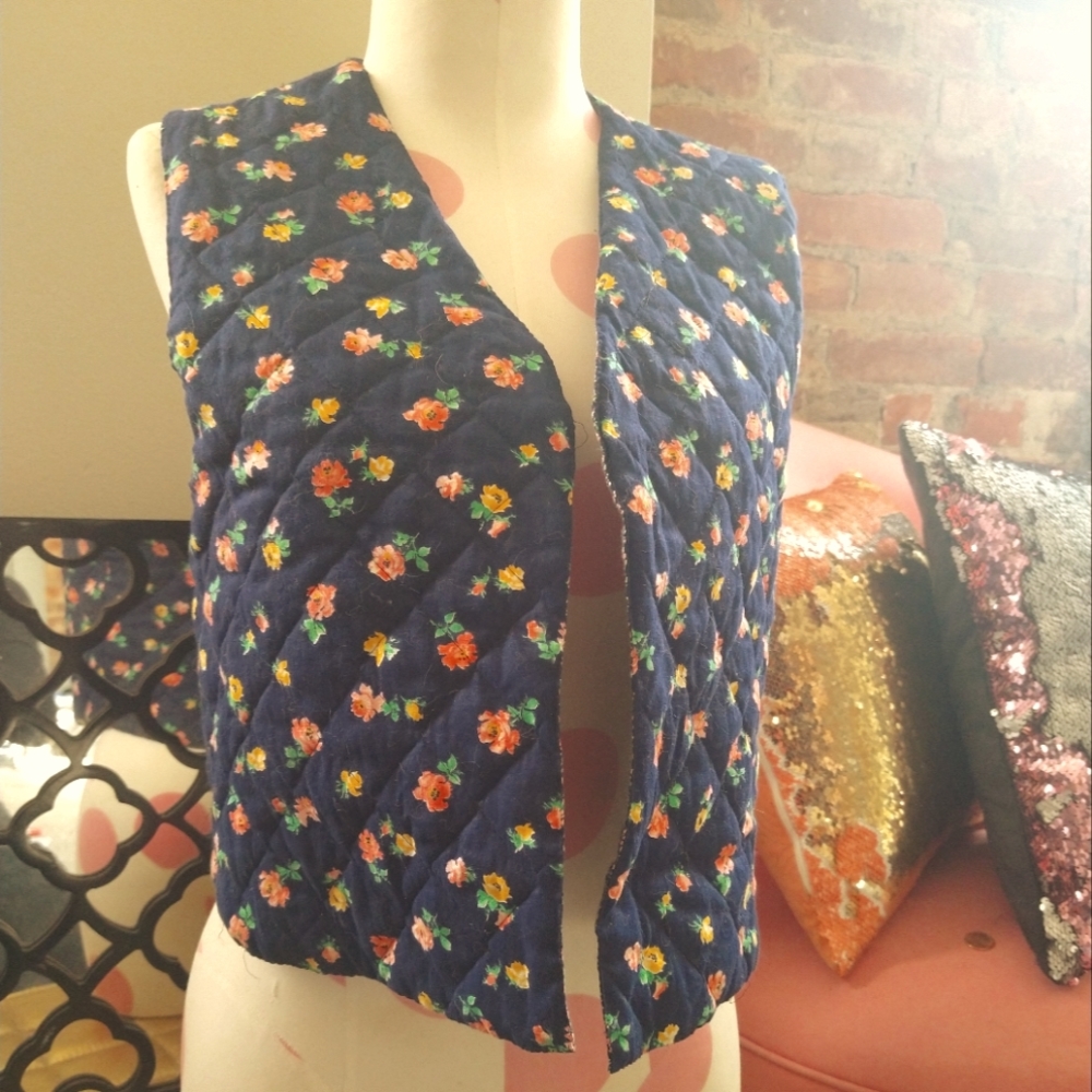 Handmade vintage reversible vest
